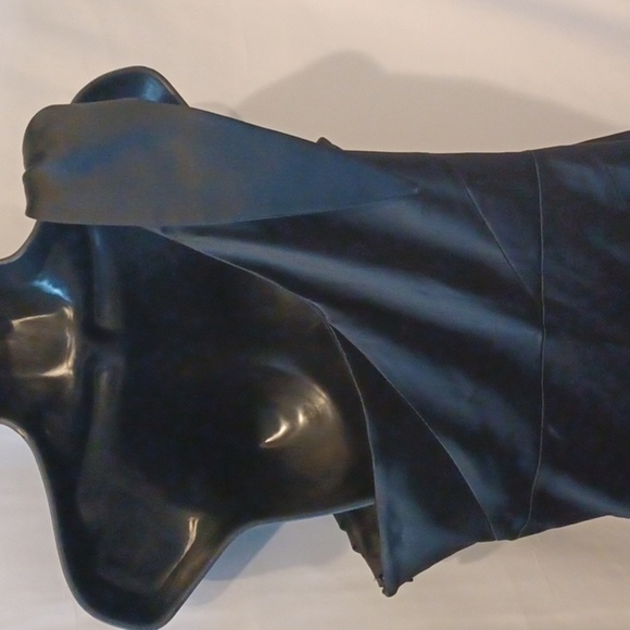 Karen Millen Black Satin, one shoulder Maxi Mermaid Gown - 10, Prom, Wedding - Picture 7 of 12